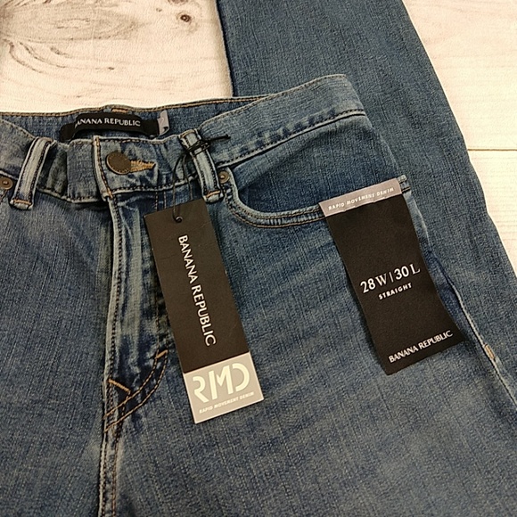 Banana Republic 28x30 Straight Leg Jeans New - Picture 3 of 7